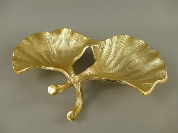 Kabarett-Schale Ginkgo goldfarben