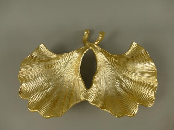 Kabarett-Schale Ginkgo goldfarben
