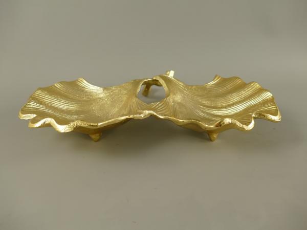 Kabarett-Schale Ginkgo goldfarben