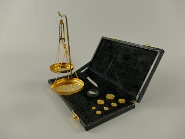 Goldwaage 50g Lederbox