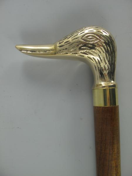 Schuhanzieher Messing Griff-Ente braun