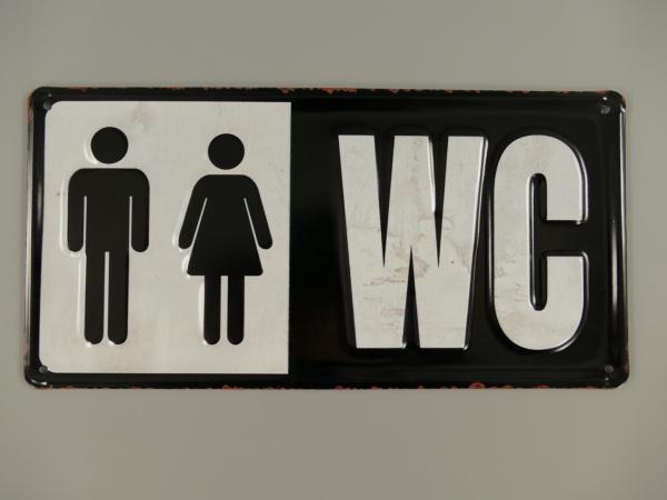 Blechschild WC