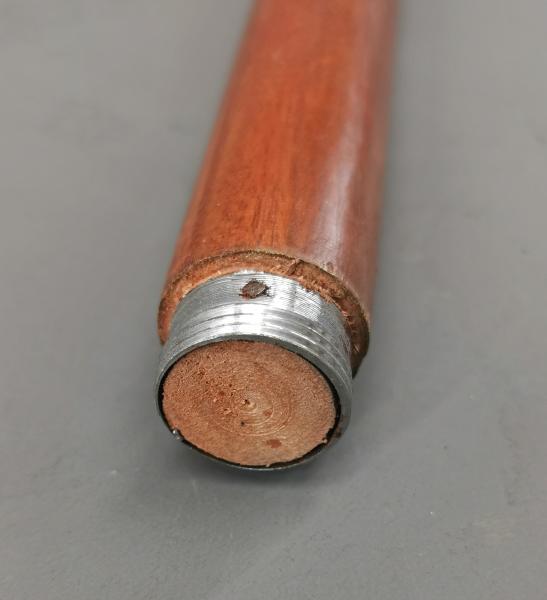 Spazierstock Holz/Griff Messing brüniert