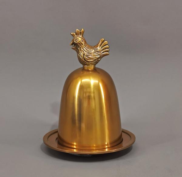 Eierhalter Hahn Bronze