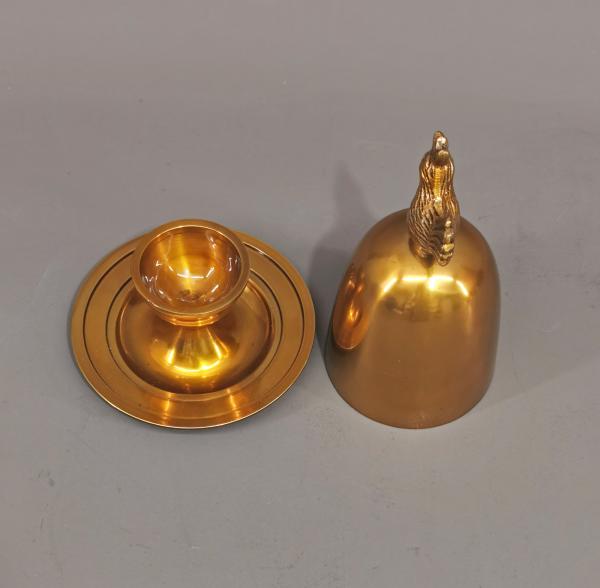 Eierhalter Hahn Bronze