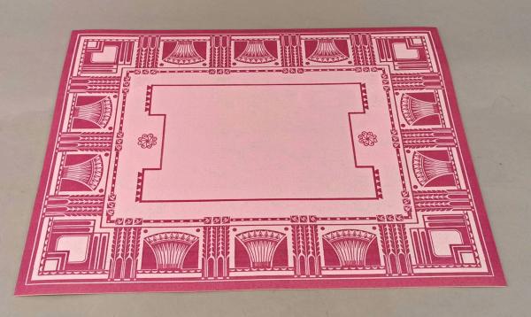Platzdeckchen Art déco rosé