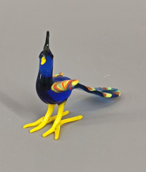 Lauscha Glasfigur Pfau 6x2x3cm