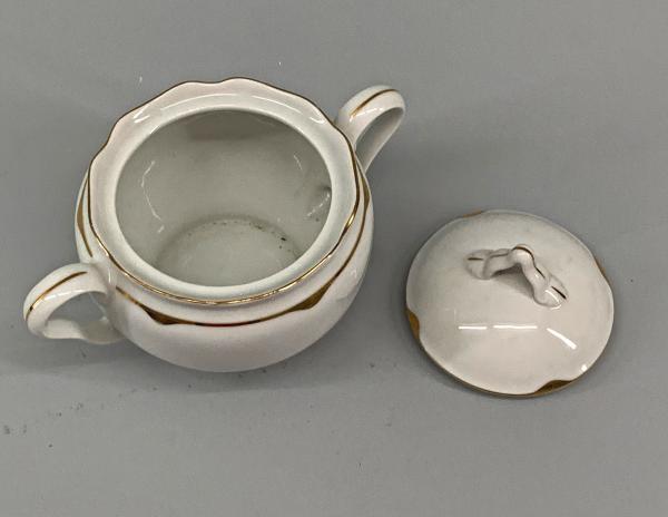 Zucker-Dose H&C Chodau Golddekor 50 / 60er Jahre Design