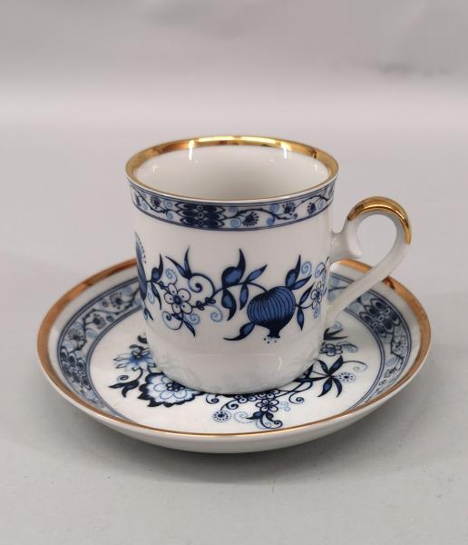 Porzellan Vitrinen-Tasse Royal Franconia Kobalt