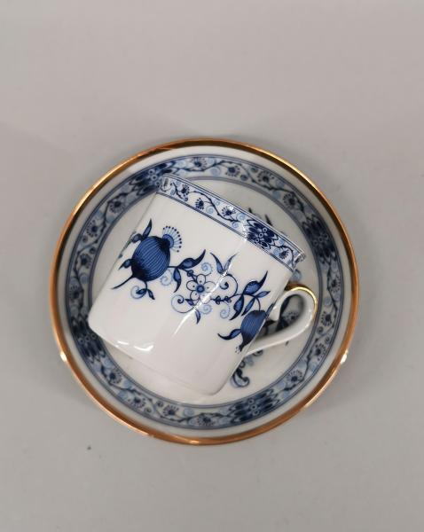 Porzellan Vitrinen-Tasse Royal Franconia Kobalt