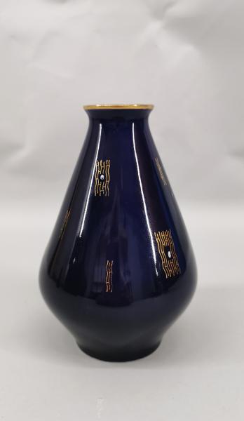 Porzellan Vase Älteste Volkstaedt kobalt gold 60er Jahre Vintage