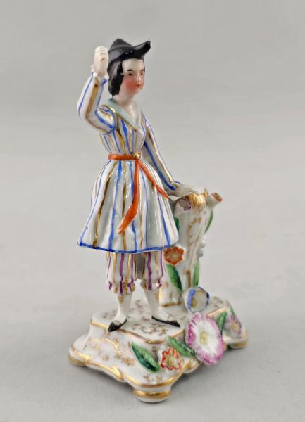 Kleine Porzellanfigur Nippesvase / Zündholzhalter