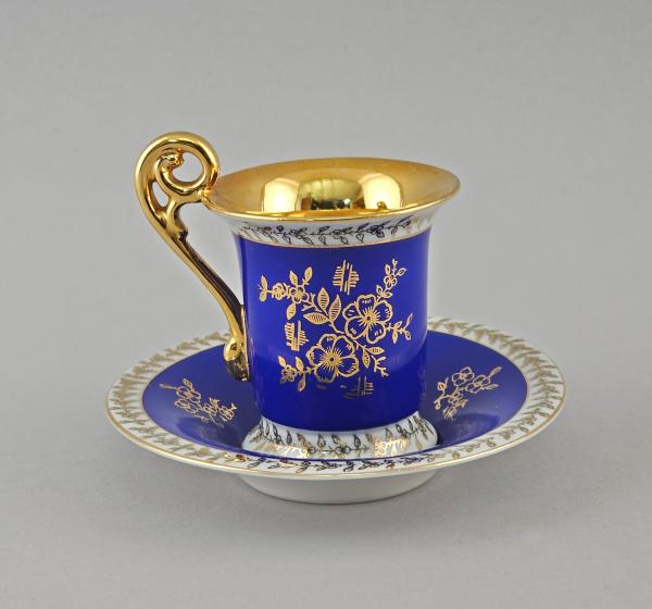 Sammeltasse Vitrinentasse Mokkatasse Eisenberg blau