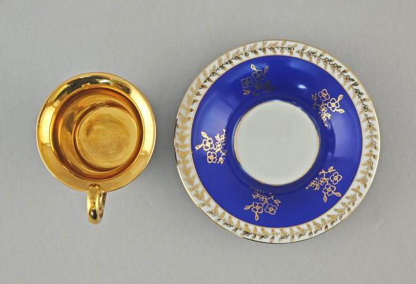 Sammeltasse Vitrinentasse Mokkatasse Eisenberg blau