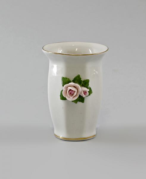 Vase mit Belag und Goldrand, klein