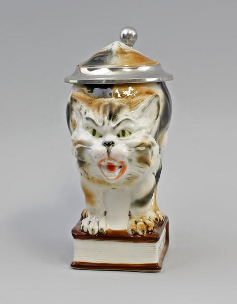 Bierkrug Katze bunt klein 0,25 Liter
