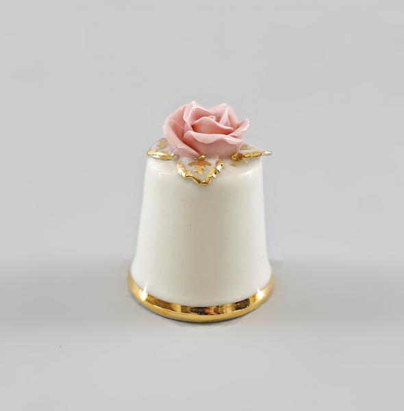 Fingerhut weiß Rose rosa / gold