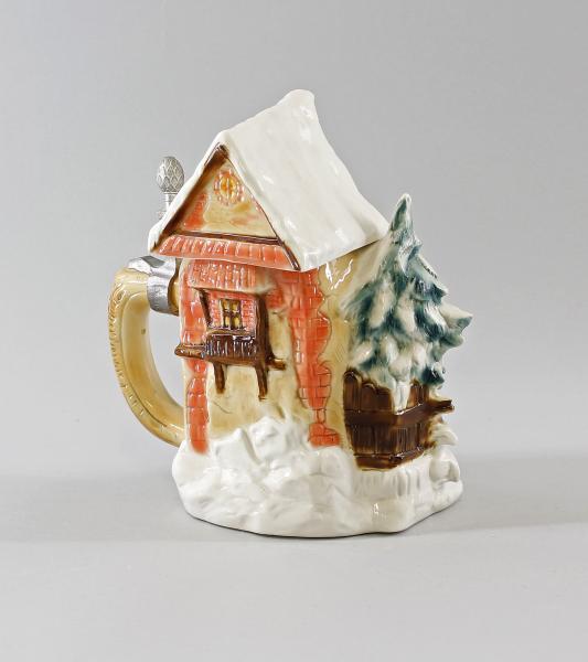 Bierkrug Weihnachtshaus